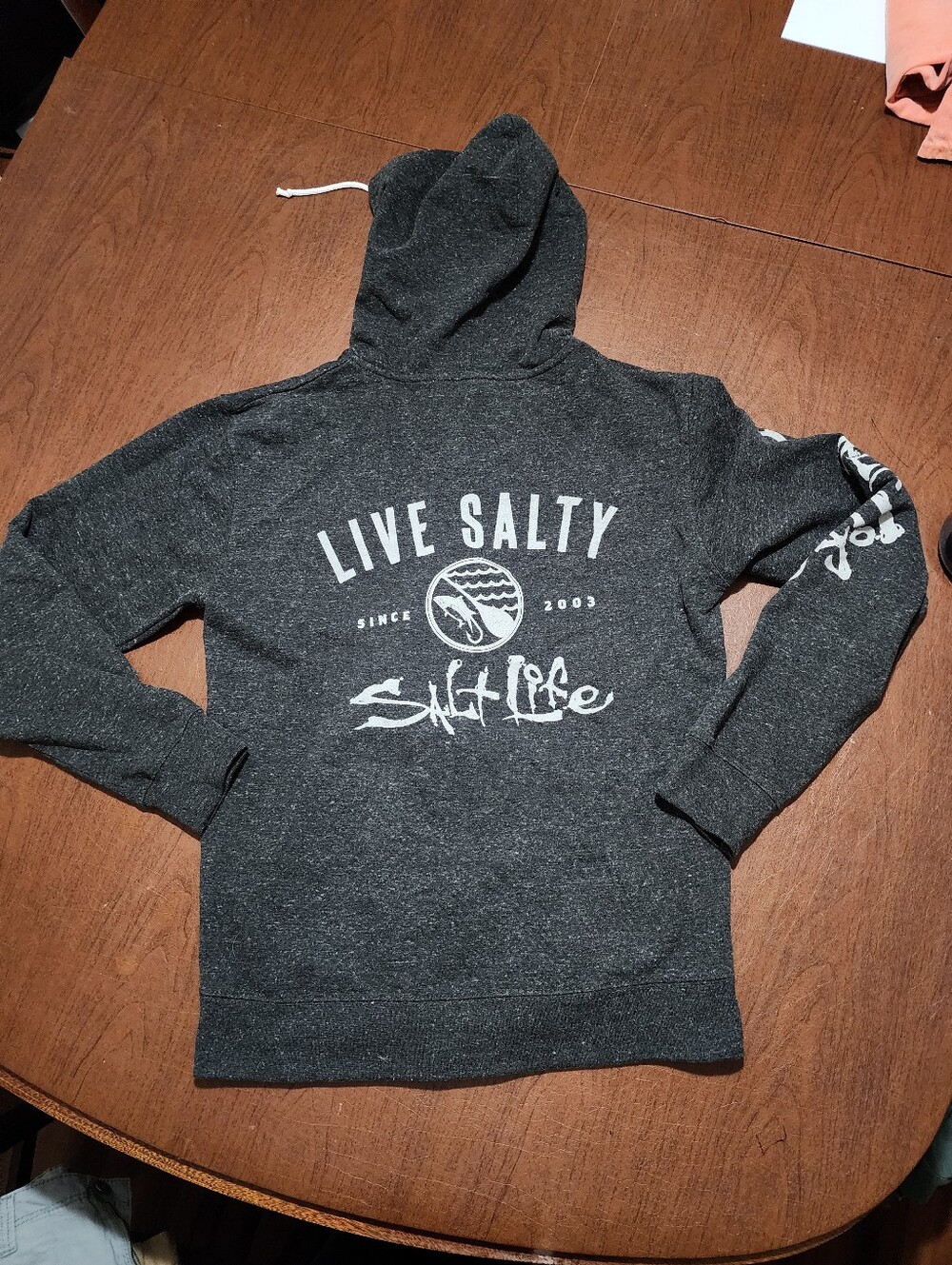 Salt Life Live Salty Men's Charcoal Hoodie
